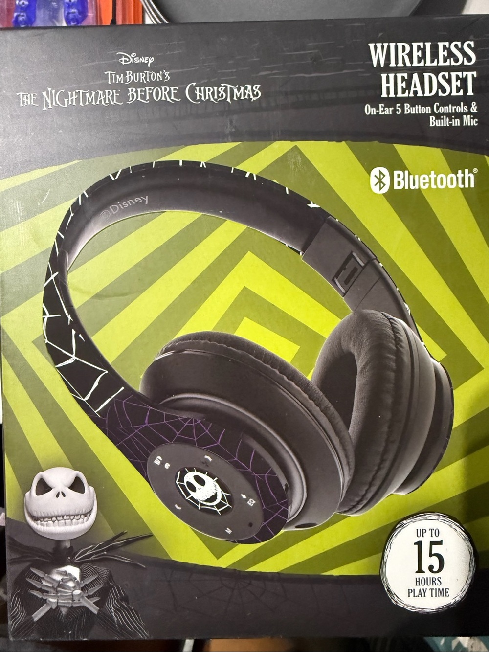 BNIB Wireless Bluetooth Headphones Nightmare Before Christmas Built In Mic